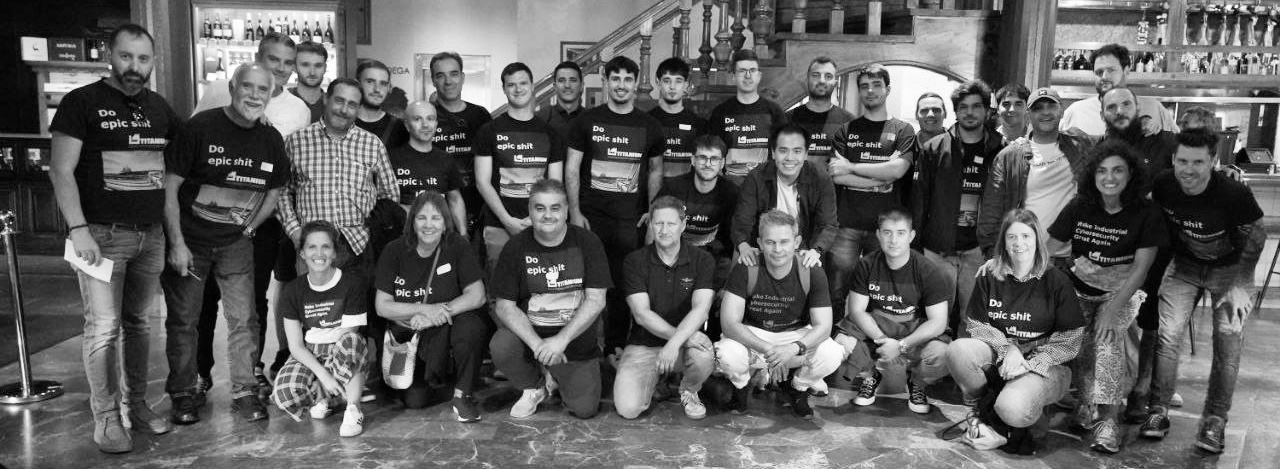 Titanium Industrial Security team gathered at a company event
