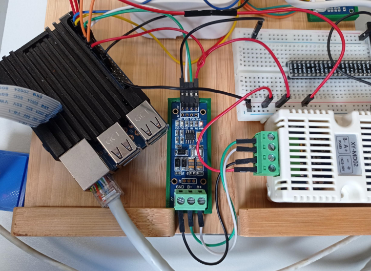 Raspberry Pi and PLC demonstrator from the Industria 4.0 project