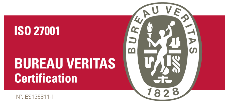 Titanium ISO 27001 certification issued by Bureau Veritas